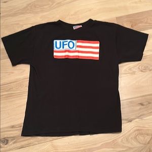 Vintage Rave Y2K knit T-shirt (UFO Jeans brand) The original EDM Festival Brand!